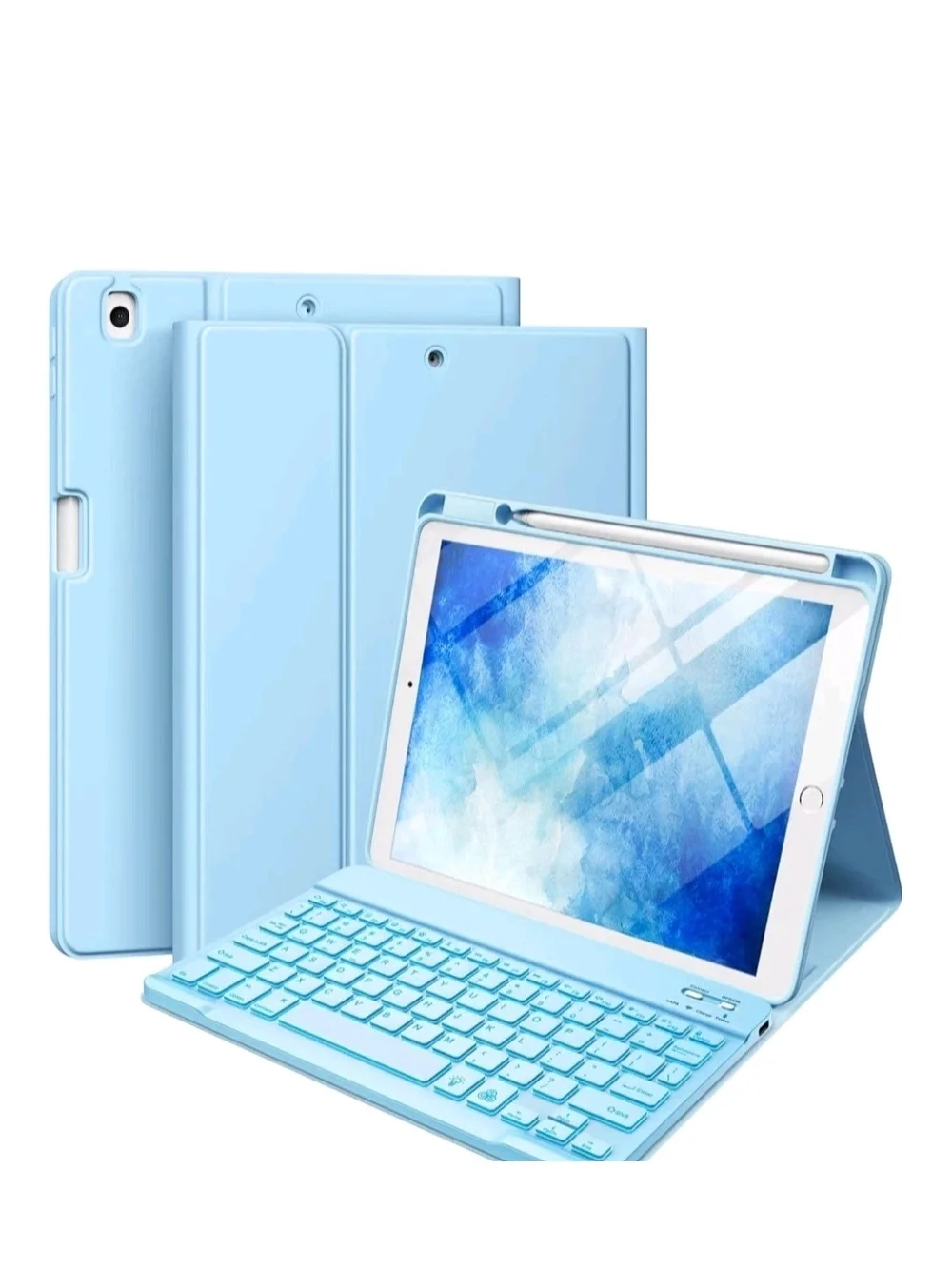 White Honeycomb Tablet Keyboard Case
